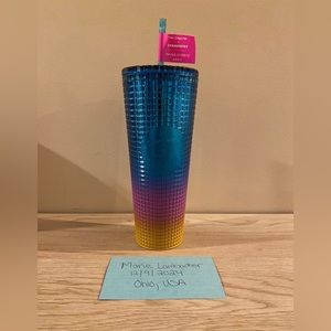 Starbucks x Tim Singleton Pride 2023 Rainbow Grid Venti Tumbler Cup NEW/NWT